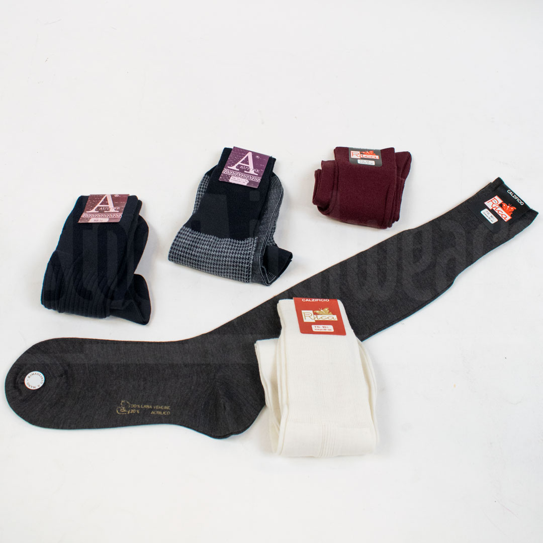 S8656 Calze da uomo lunghe in lana - calzificio Rica
